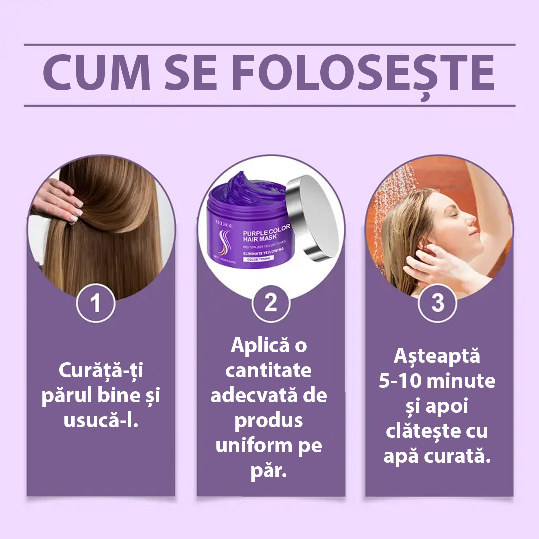 Masca mov nuantatoare pentru par